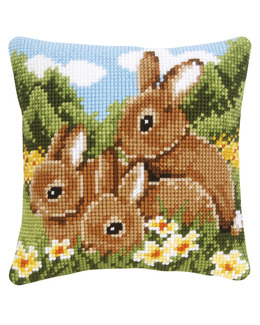 Broderikit Kudde Kaniner