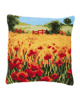 Broderikit Kudde Vallmoäng