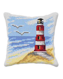 Broderikit Kudde Fyren