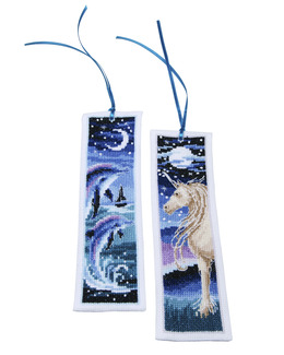 Broderikit Bokmärken I månljuset 2-pack