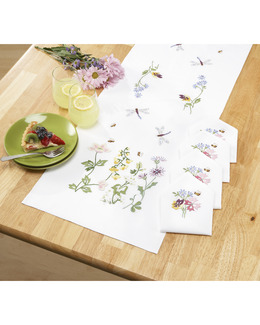 Broderikit Servetter Trollslända 4-pack