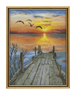 Diamond painting Solnedgång