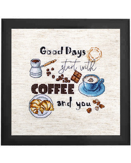 Broderikit Tavla Coffee time