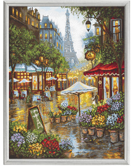Broderikit Tavla Vår Blommor i Paris