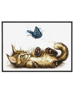 Broderikit Tavla Söt Katt