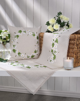 Broderikit Vitt Blomster