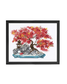 Broderikit Tavla Höst Bonsai