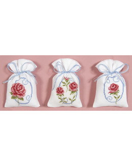Broderikit Doftpåsar Rosor 3-Pack