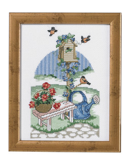 Broderikit Tavla Fågelhus