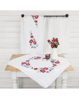 Broderikit Röda Blommor