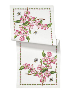 Broderkit Löpare Körsbärsblommor