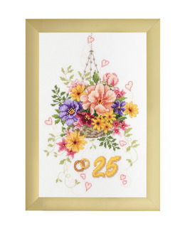 Broderikit Tavla Bröllopsblommor