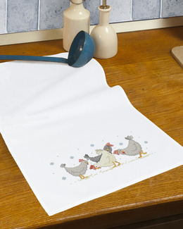 Broderikit Kökshandduk Hönor