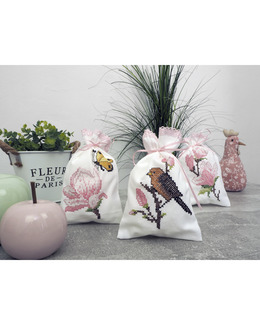 Broderikit Doftpåsar Magnolia 3-pack