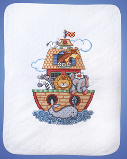 Broderikit Babytäcke Noas Ark