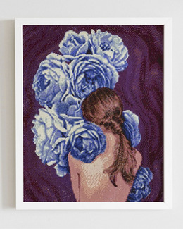 Diamond Painting Blå Blom