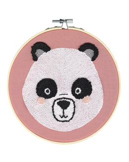 Punch Needle Kit Panda Strikking, pynt, garn og strikkeoppskrifter