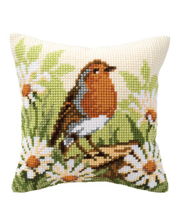 Broderikit Kudde Fågel & Blommor