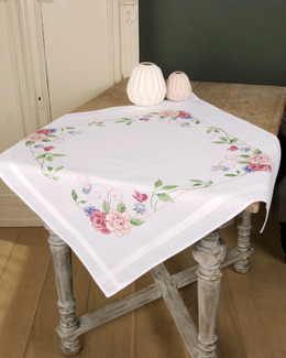 Broderikit Duk Blomster