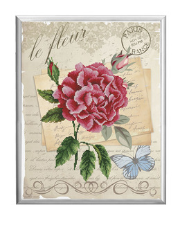 Broderikit Tavla Blomsterbrev