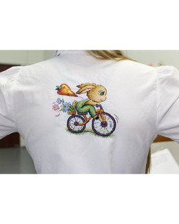 Korsstygnskit Cyklande Kanin