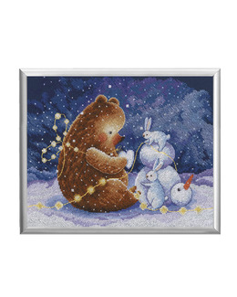 Broderikit Tavla Snömys