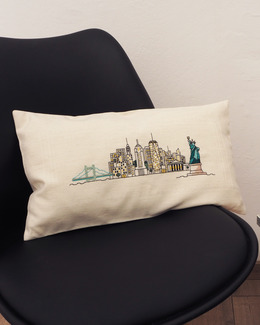 Broderikit Kudde New York