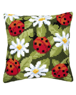 Broderikit Kudde Nyckelpiga