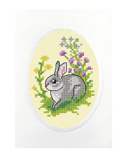 Broderikit Kort Kanin 1-pack