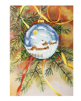 Broderikit Kort Julvärld 1-pack