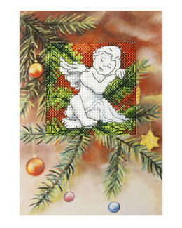 Broderikit Kort Julängel 1-pack