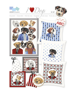 Korsstygnsmönster Hundar