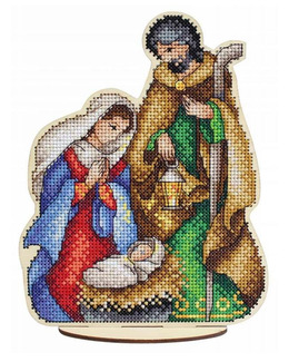 Träbroderi Familjen