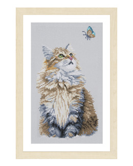 Diamond painting Skogskatt