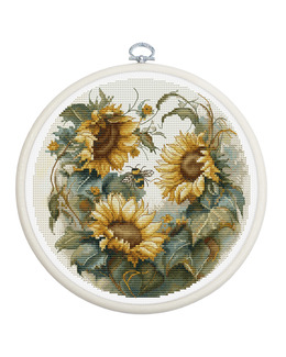 Broderikit Tavla Solrosor
