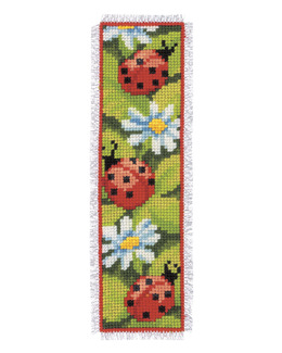Broderikit Bokmärke Nyckelpiga 1-P