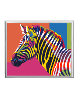 Paint By Numbers Regnbågszebra