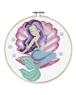 Broderikit Tavla Sjöjungfru