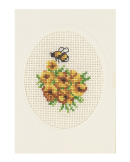 Broderikit Kort Blomster 1-Pack
