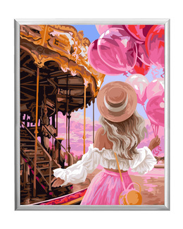 Paint By Numbers Pink Balloons