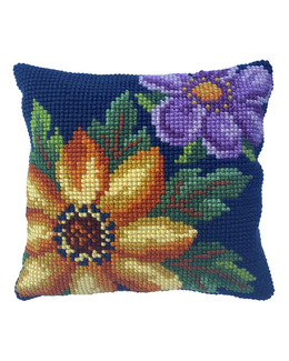 Broderikit Kudde Blomster