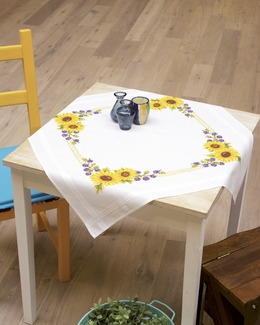 Broderikit Duk Solrosor