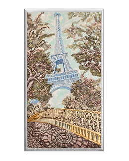 Broderipakke Bilde Eiffeltårnet Strikking, pynt, garn og strikkeoppskrifter
