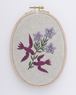 Broderikit Tavla Lila Fåglar