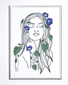 Broderikit Tavla Kvinna & Blomster