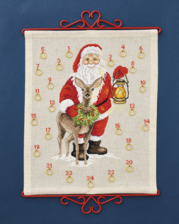 Broderikit Kalender Tomte & Rådjur