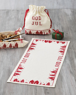 Broderikit Löpare God Jul