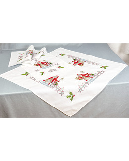 Broderikit Tomten & Snögubben