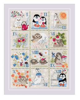 Broderikit Tavla Vinter Kalender