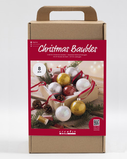 Pyssel Julgranskulor Glitter 8-Pack